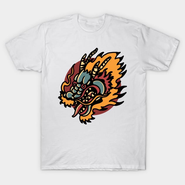 oriental dragon tattoo T-Shirt by donipacoceng